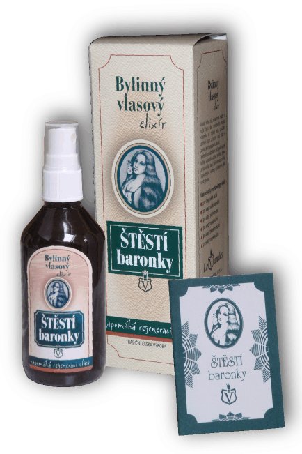 Levandes Štěstí baronky Bylinný vlasový elixír - světlé mastné 110 ml