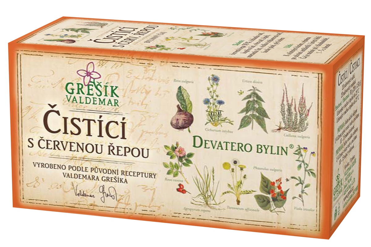 Grešík Čistící s červenou řepou čaj n.s. 20x1.5g Devatero bylin