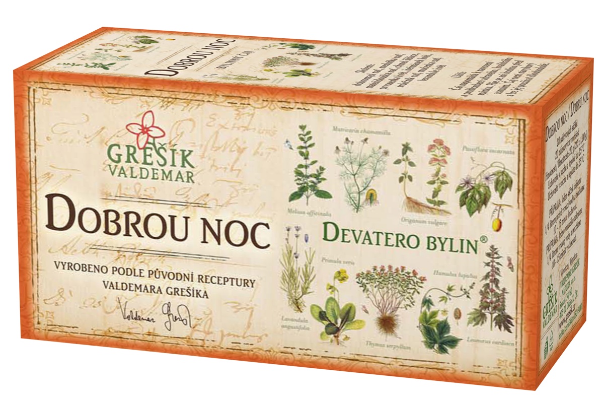 Grešík Dobrou noc čaj n.s. 20x1g Devatero bylin