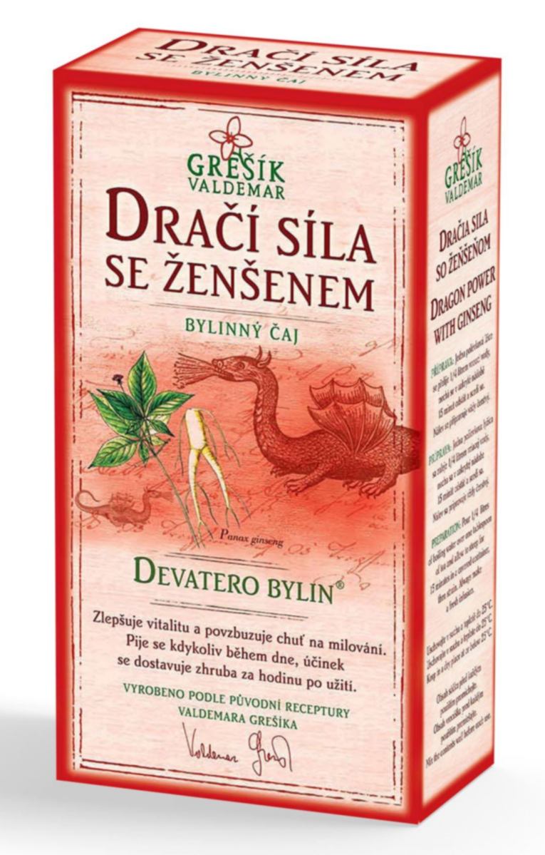 Grešík Dračí síla se ženšenem čaj sypaný 50 g Devatero bylin