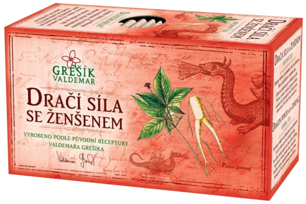 Grešík Dračí síla se ženšenem čaj n.s. 20x1.5g Devatero bylin