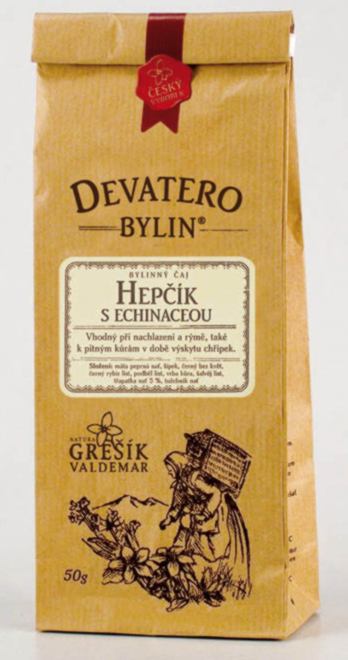 Grešík Hepčík s echinaceou čaj sypaný 50 g Devatero bylin