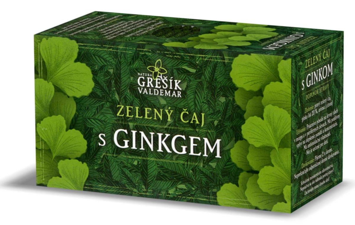 Grešík Zelený čaj s ginkgo n.s. 20 x 1,5 g