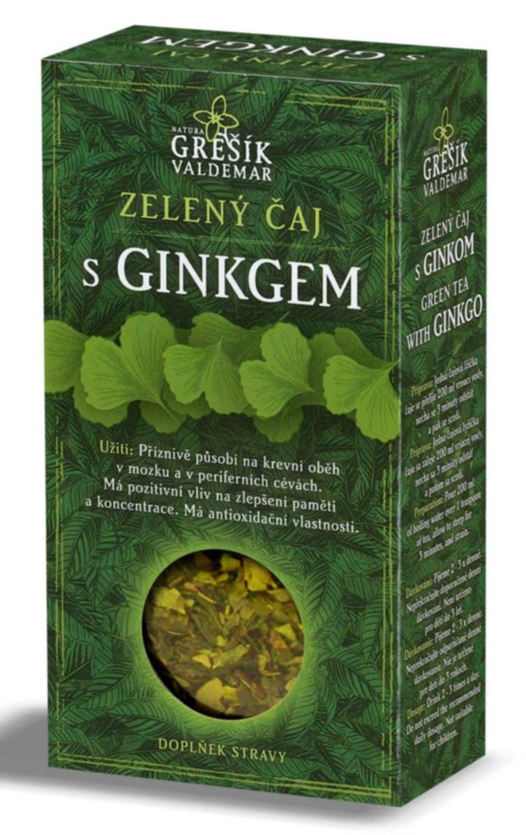 Grešík Zelený čaj s ginkgo sypaný 70 g