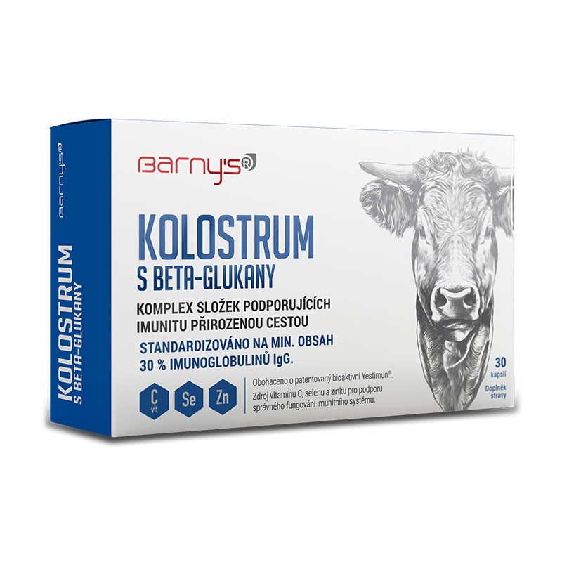 Barny´s Kolostrum s beta-glukany 30 kapslí