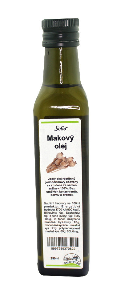 Solio Makový olej za studena lisovaný 250 ml