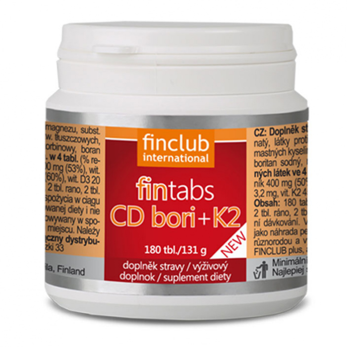Finclub Fintabs CD Bori + K2 180 tbl.