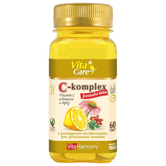 VitaHarmony C-komplex 1000 mg postupné uvolňování + echinacea + šípek 60 tbl.