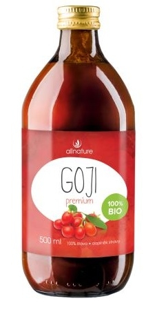 Allnature Goji Kustovnice čínská Premium BIO šťáva 500 ml