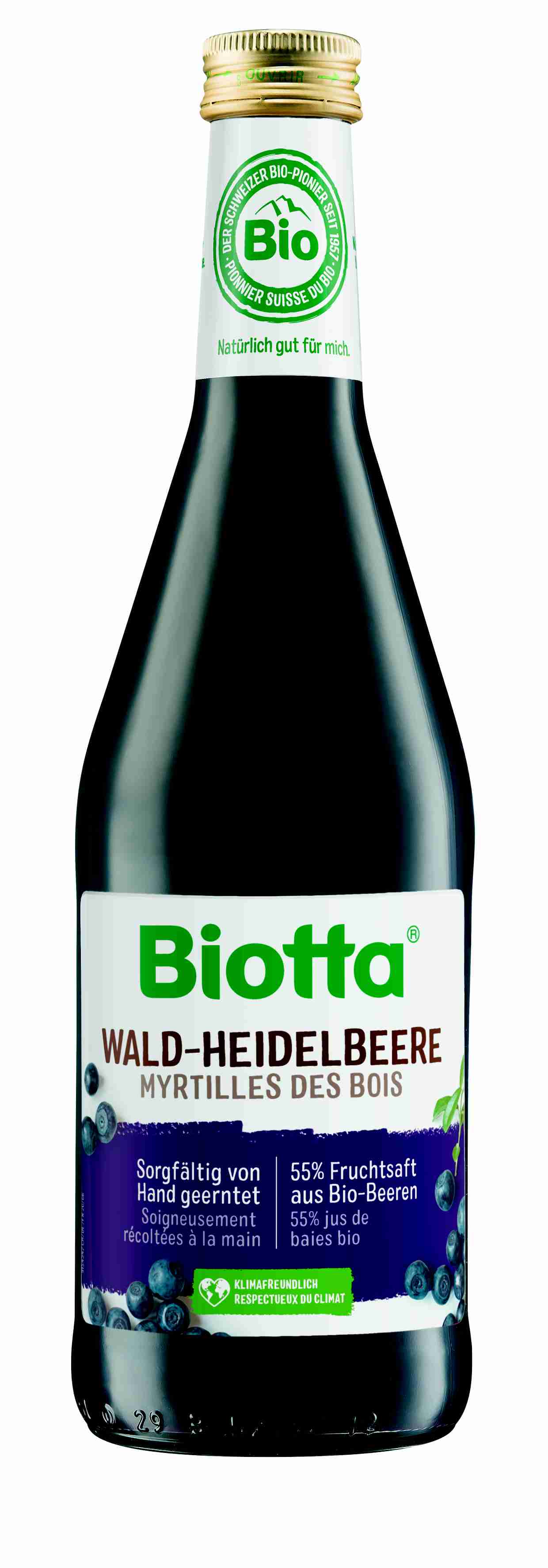 Biotta Bio Borůvka - šťáva s výtažkem z meduňky 500 ml