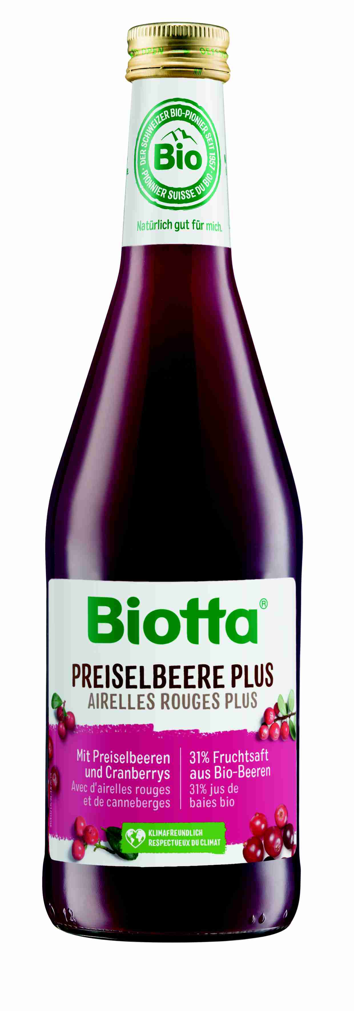 Biotta Bio Brusinky - šťáva s výtažkem z březových listů 500 ml