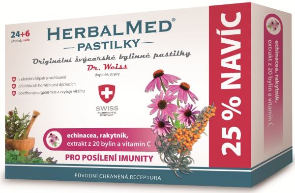 Simply You HerbalMed pastilky Dr. Weiss pro posílení imunity 24 pastilek +6 pastilek ZDARMA