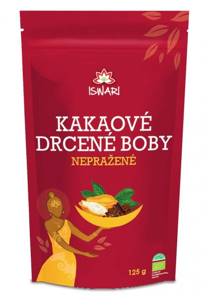 Iswari Bio Kakaové boby drcené nepražené 125 g