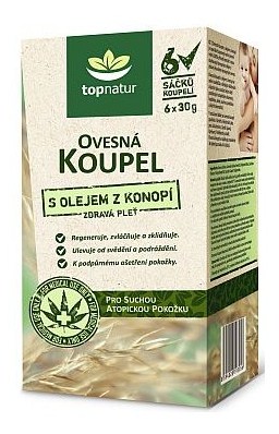 Topnatur Ovesná koupel s olejem z konopí Balení: 180 g