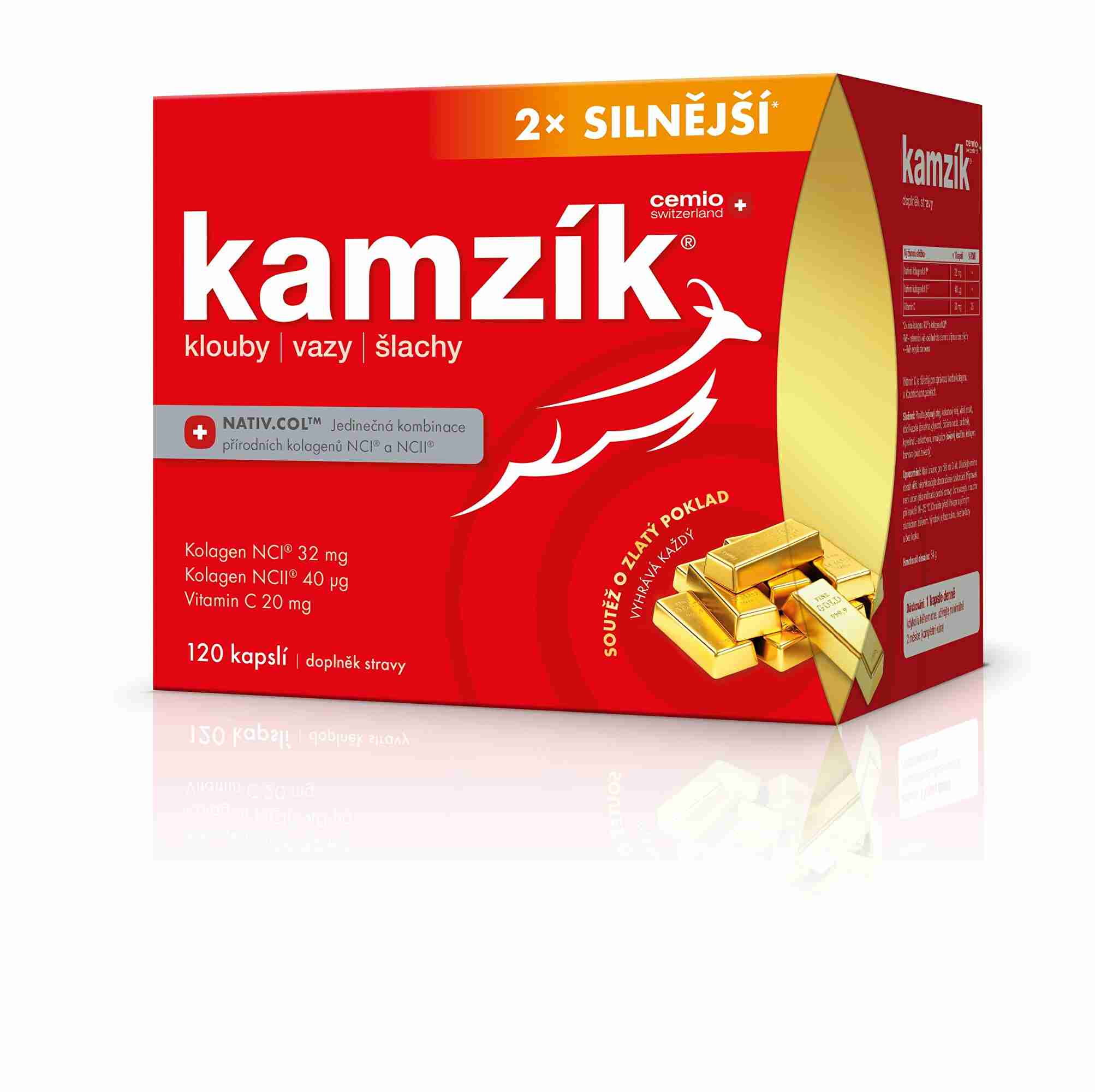 Cemio Kamzík® 2x Silnější 120 kapslí