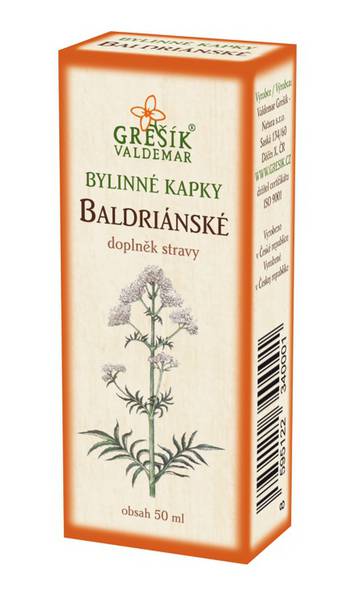 Grešík Baldriánské bylinné kapky 50 ml