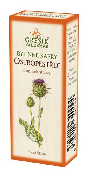 Grešík Ostropestřec bylinné kapky 50 ml