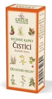 Grešík Čistící bylinné kapky Devatero bylin 50 ml