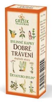 Grešík Dobré trávení bylinné kapky Devatero bylin 50 ml