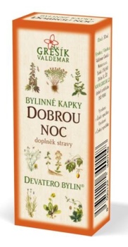 Grešík Dobrou noc bylinné kapky Devatero bylin 50 ml