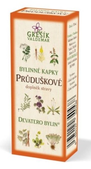 Grešík Průduškové bylinné kapky Devatero bylin 50 ml