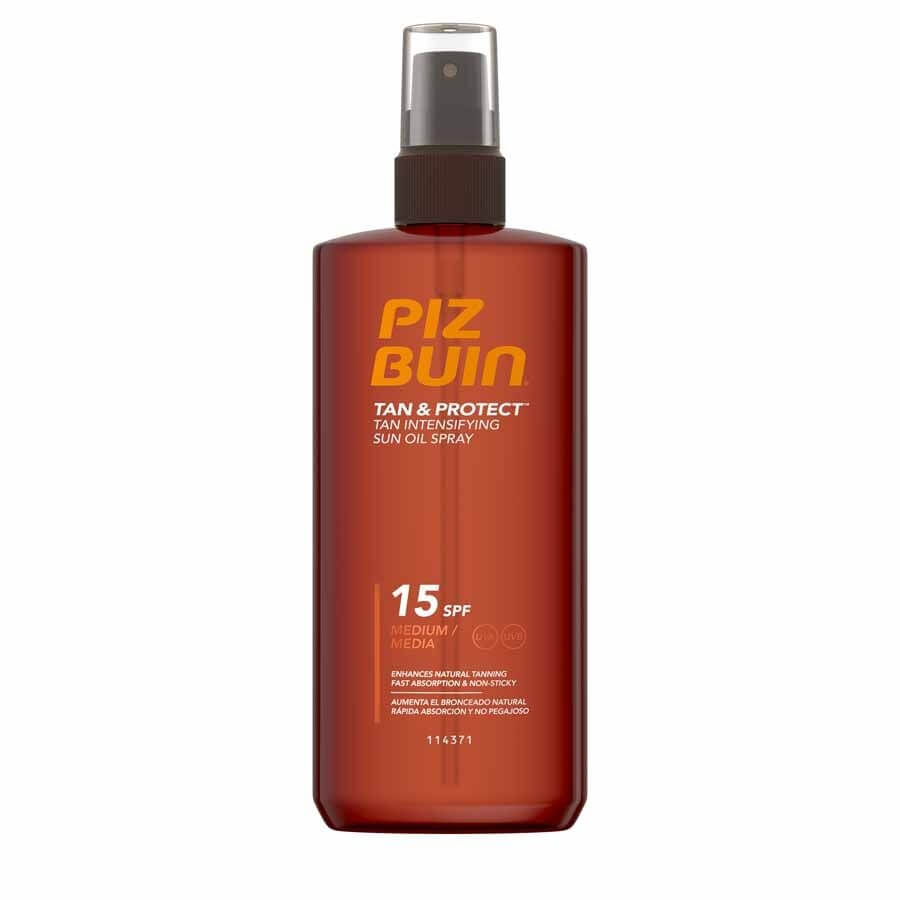 Piz Buin Ochranný olej ve spreji urychlující proces opalování Tan & Protect SPF 15 (Sun Oil Spray) 150 ml