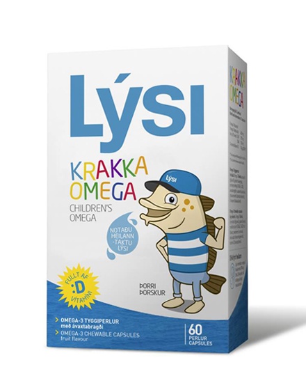 Lýsi Omega 3 žvýkací kapsle pro děti s vitamínem D 60 ks