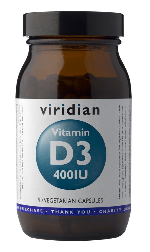 Viridian Vitamin D3 400iu 90 kapslí