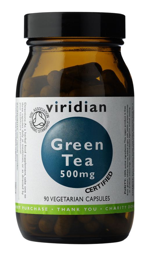 Viridian 100% Organic Green Tea 90 kapslí