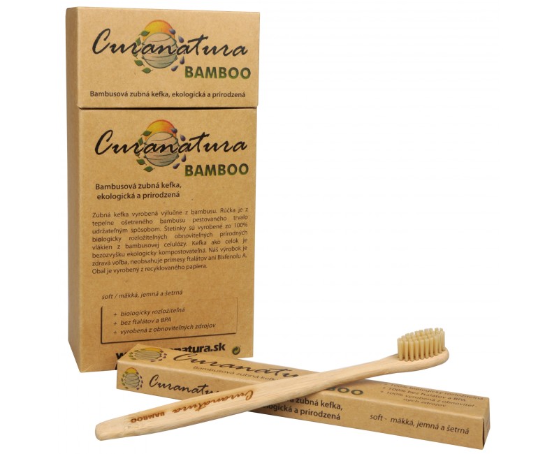 Curanatura Zubní kartáček Bamboo (extra soft ) - zelená volba Balení: 12 ks