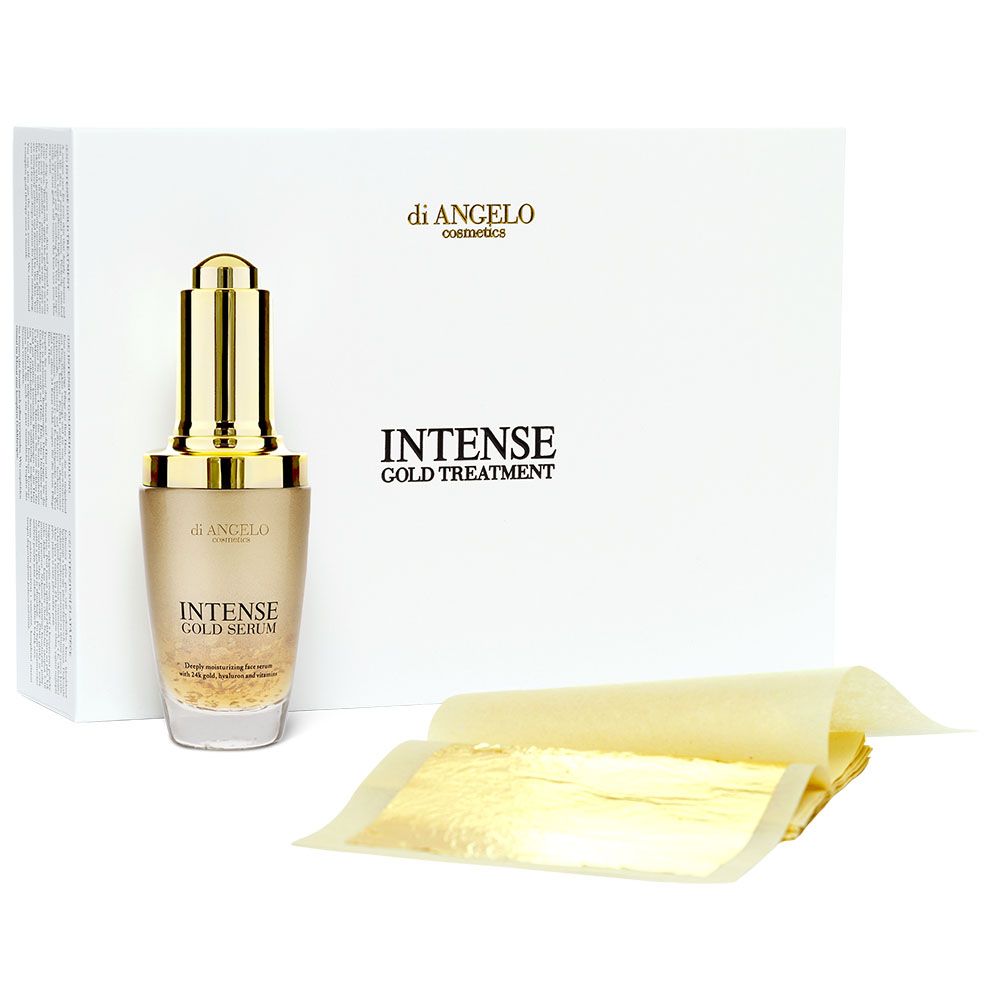 DiAngelo Cosmetics Intense Gold Treatment - Luxusní zlatá péče 30 ml zlatého séra + 30 plátků zlata