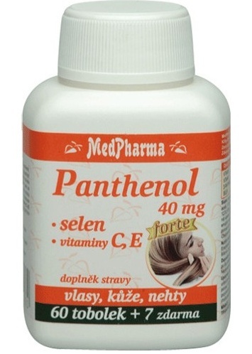 MedPharma Panthenol 40 mg Forte + selen + vitamín C, E 67 tob.