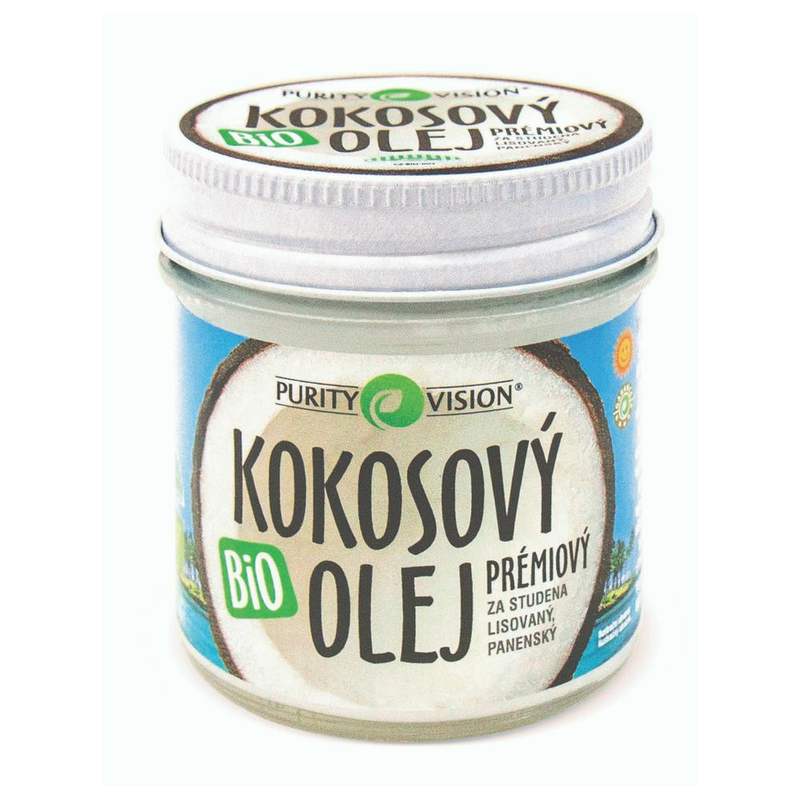 Purity Vision BIO Panenský kokosový olej lisovaný za studena Balení: 120 ml