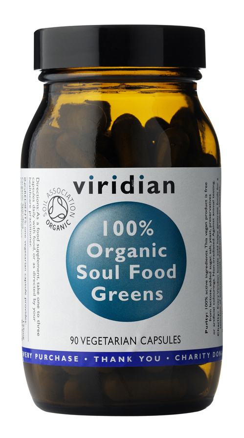 Viridian 100% Organic Soul Food Greens 90 kapslí