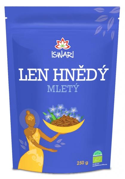 Iswari Bio Len hnědý - mletý 250 g