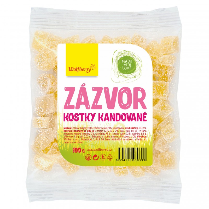 Wolfberry Zázvor kandovaný kostky 100 g