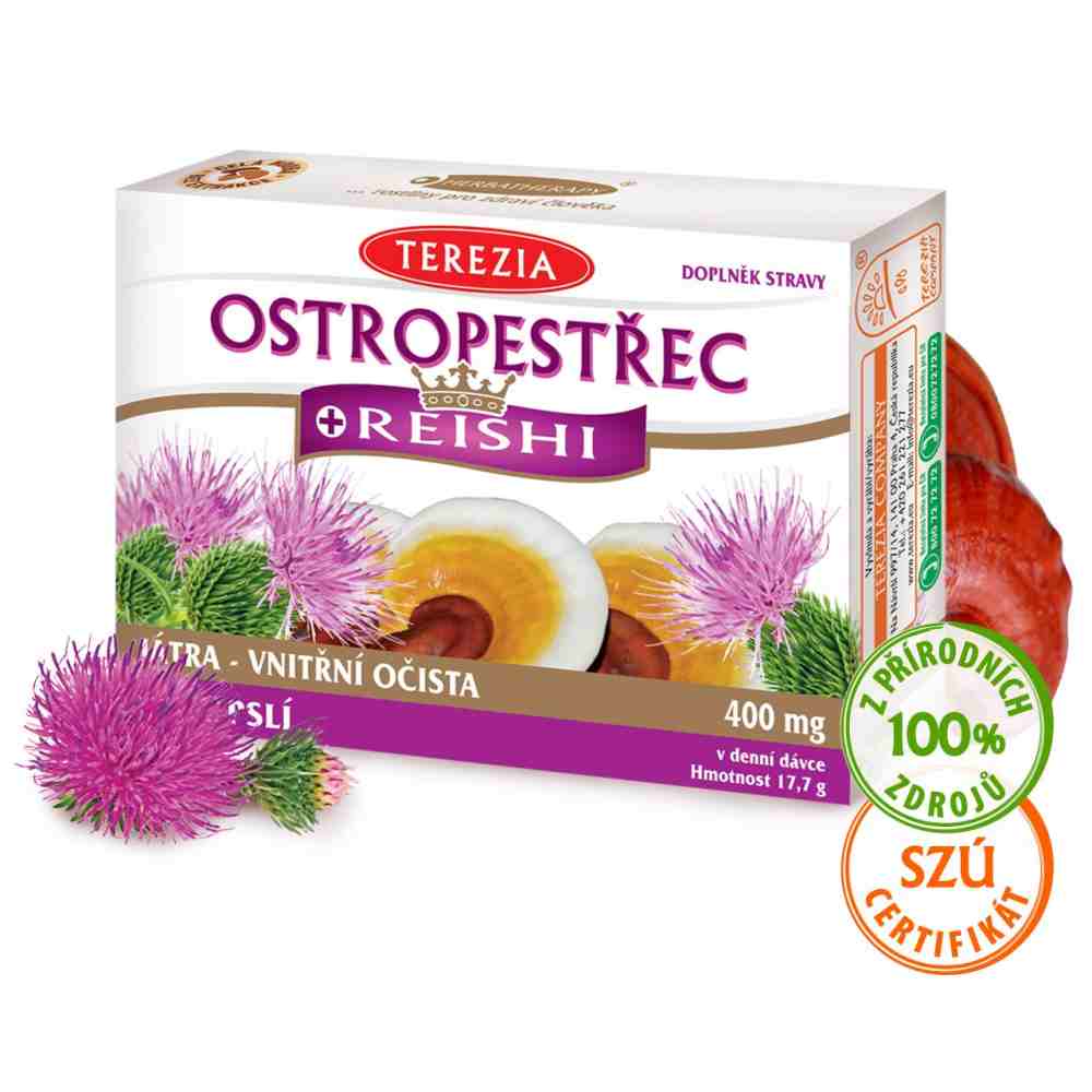 Terezia Ostropestřec + Reishi 60 kapslí