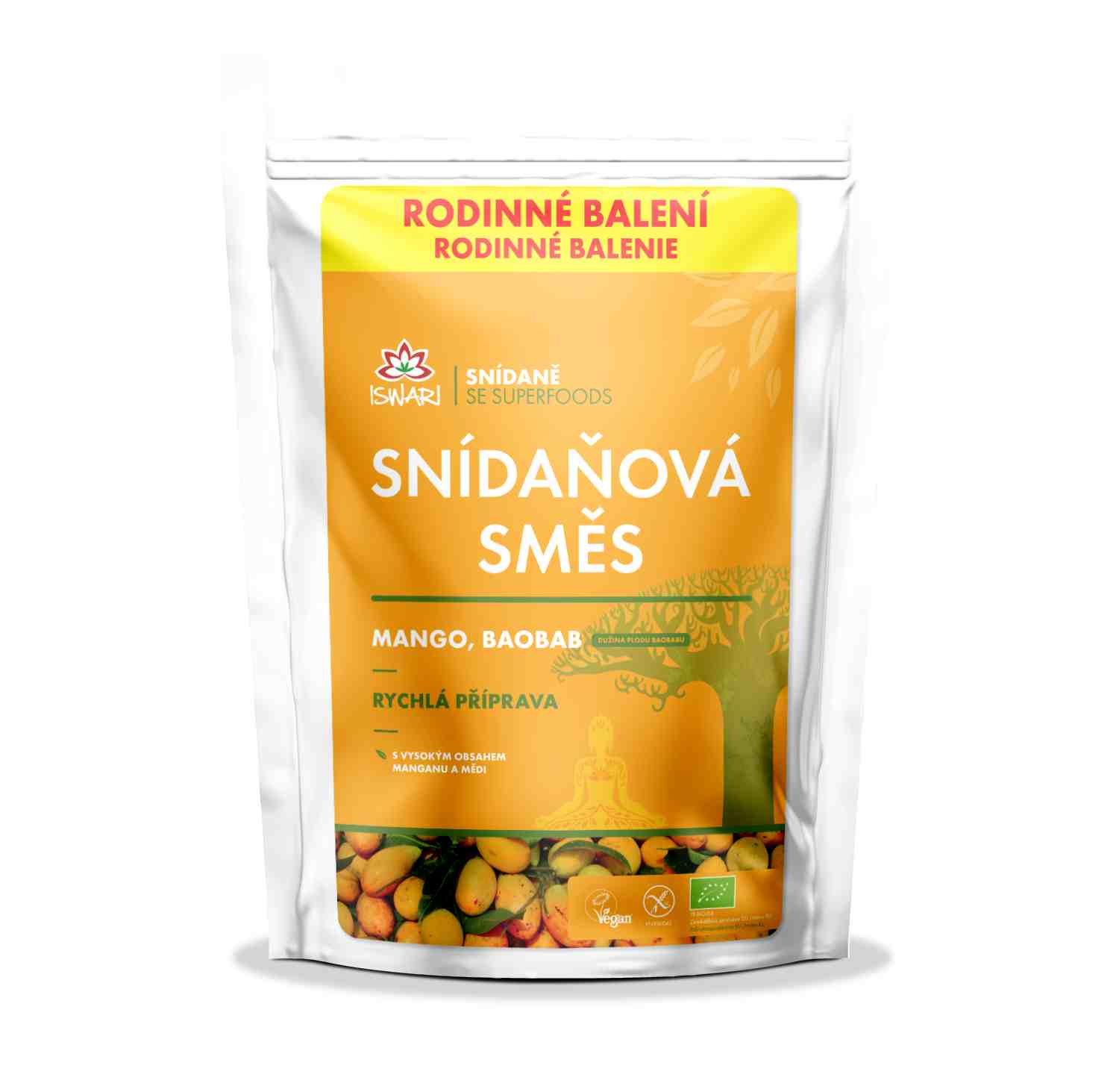 Iswari Bio snídaňová směs - Mango-baobab Balení: 1000 g