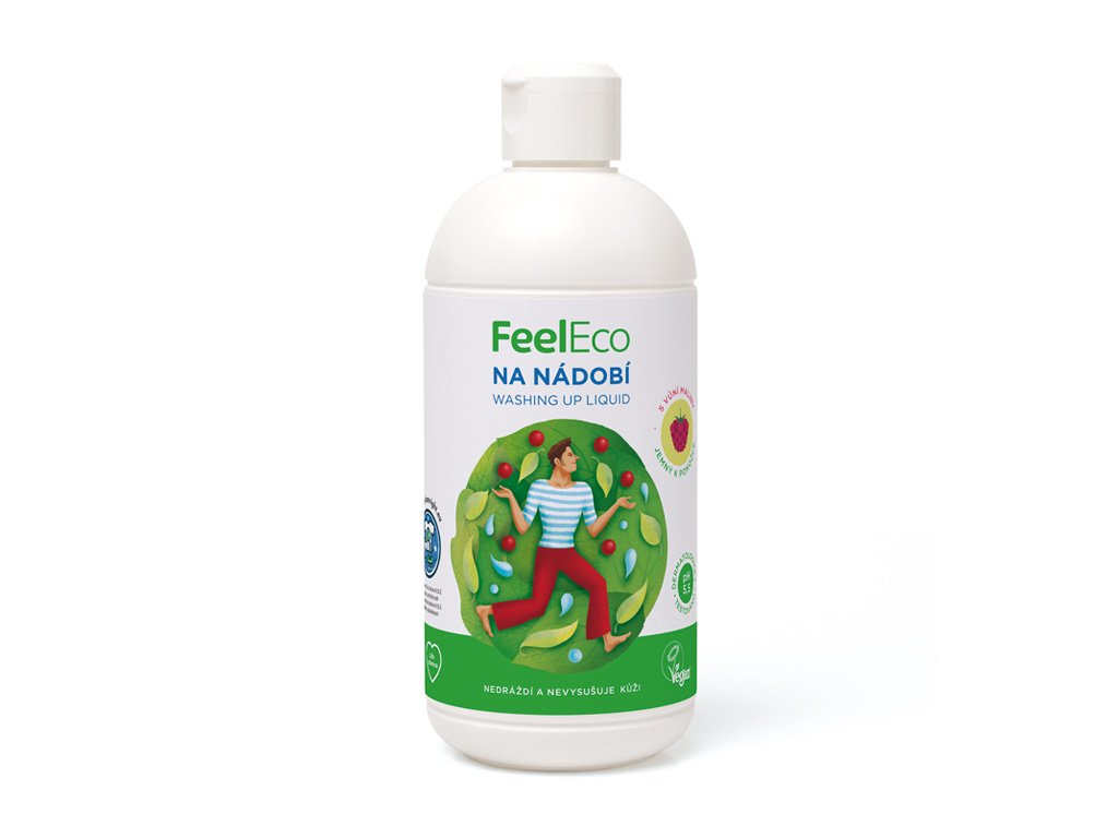 Feel Eco Prostředek na nádobí, ovoce a zeleninu s vůní maliny 500 ml