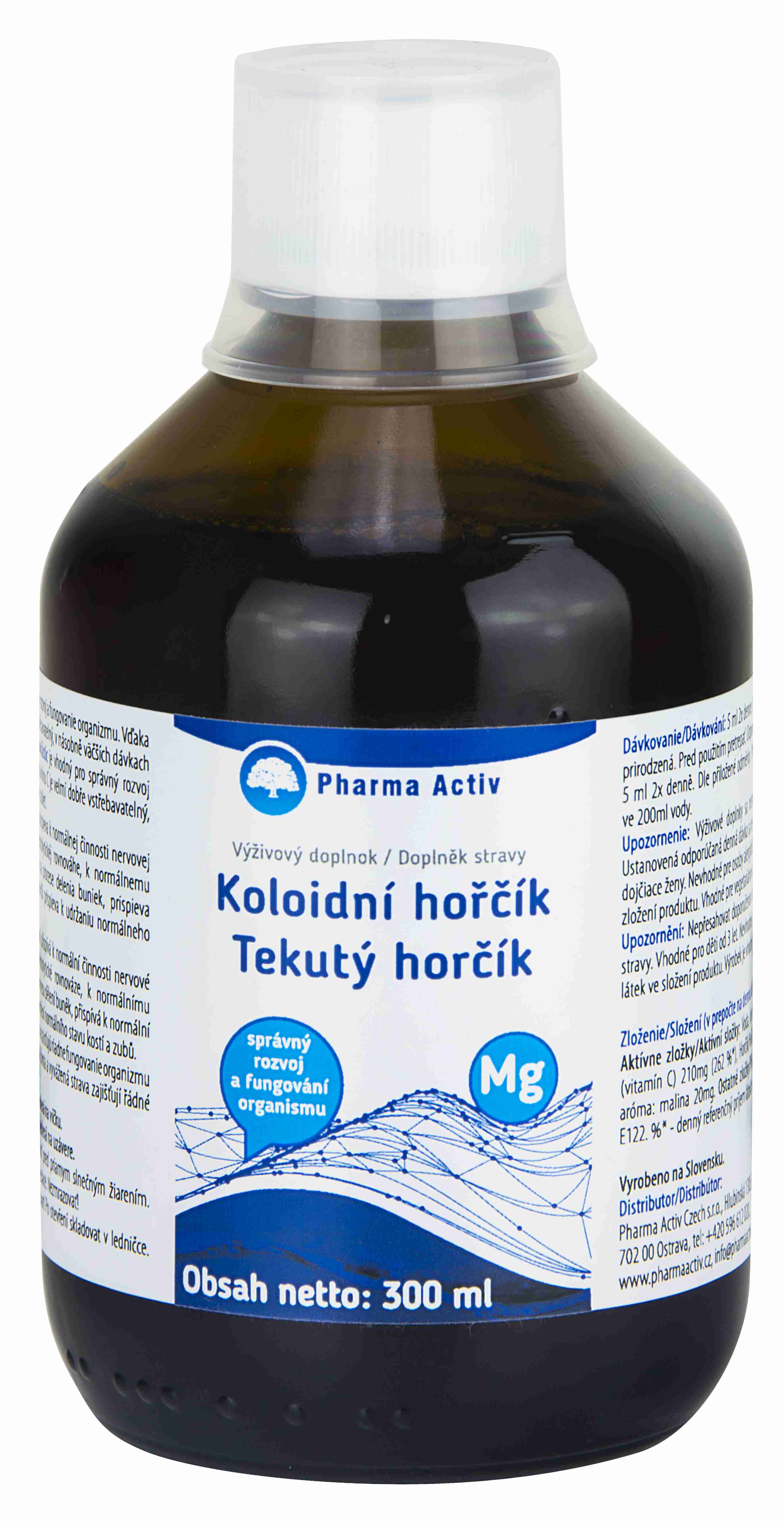 Pharma Activ Koloidní hořčík + vitamín C 300 ml