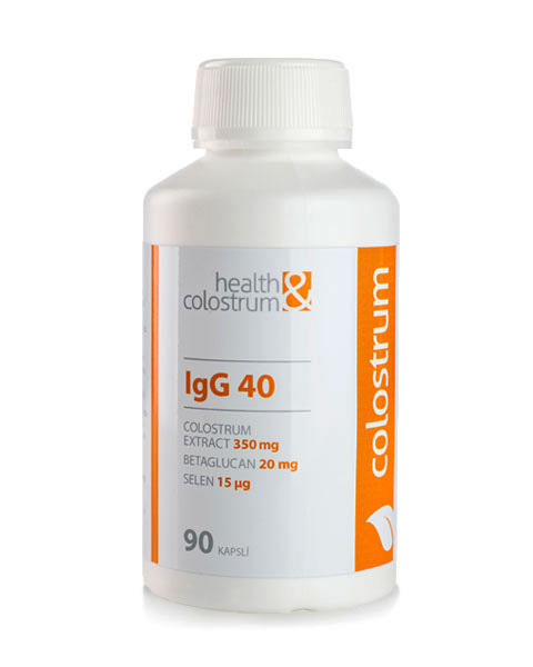 HEALTH & COLOSTRUM Colostrum kapsle IgG 40 (350 mg) + betaglucan a selen 90 ks