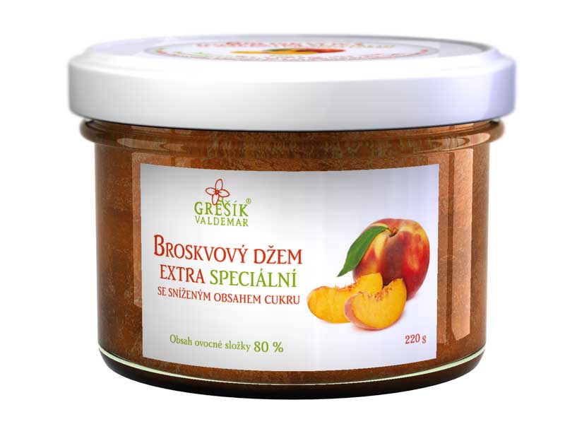 Grešík Broskvový džem extra Speciální 220 g