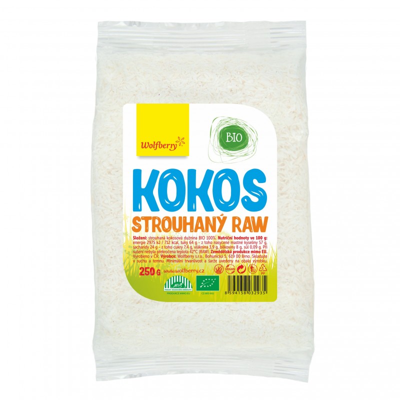 Wolfberry BIO Kokos strouhaný Raw 250 g