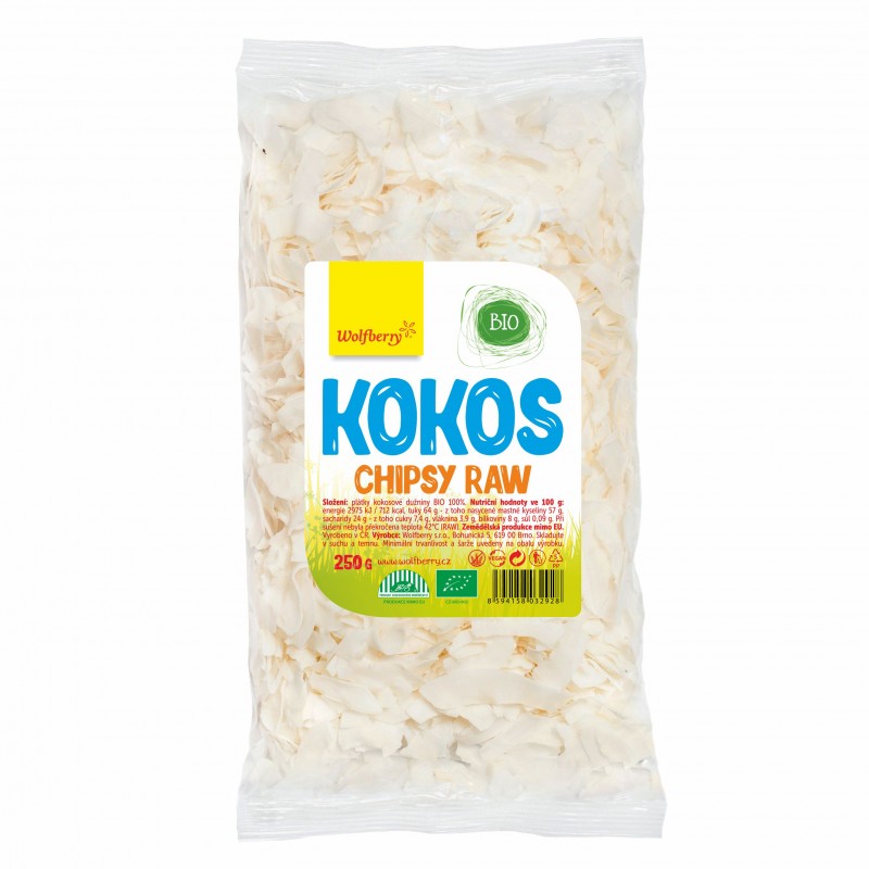 Wolfberry BIO Kokosové chipsy Raw 250 g