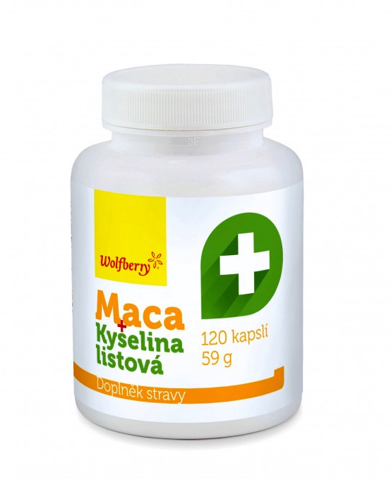 Wolfberry Maca extrakt + Kyselina listová 120 kapslí