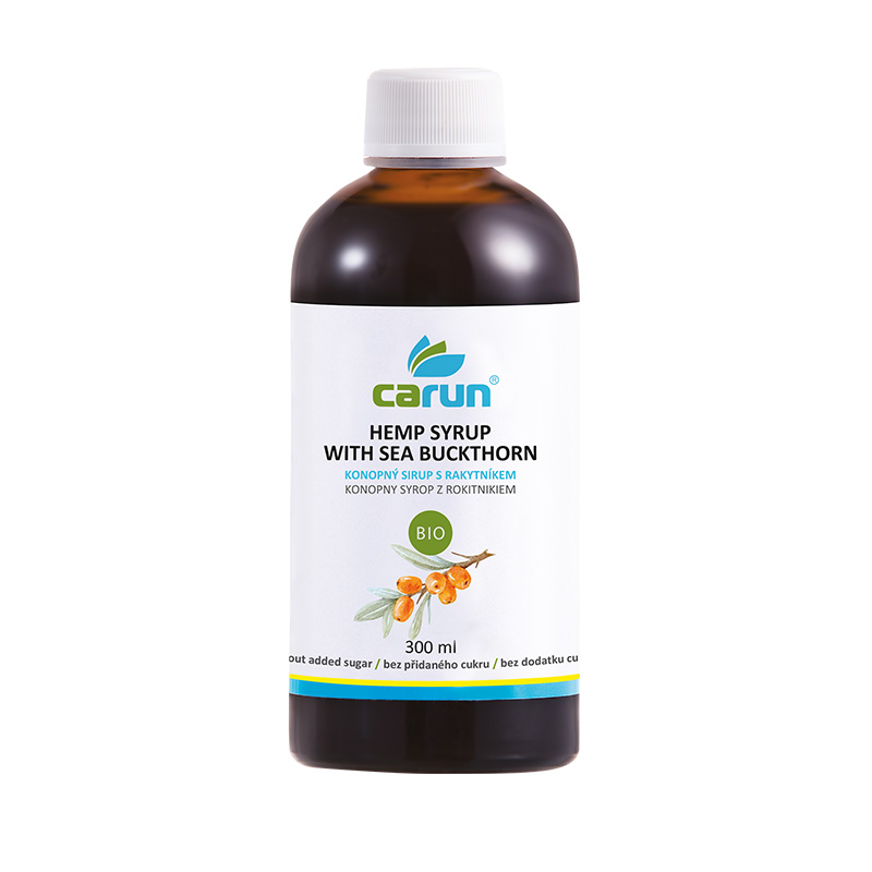 Carun BIO Konopný sirup s rakytníkem 300 ml