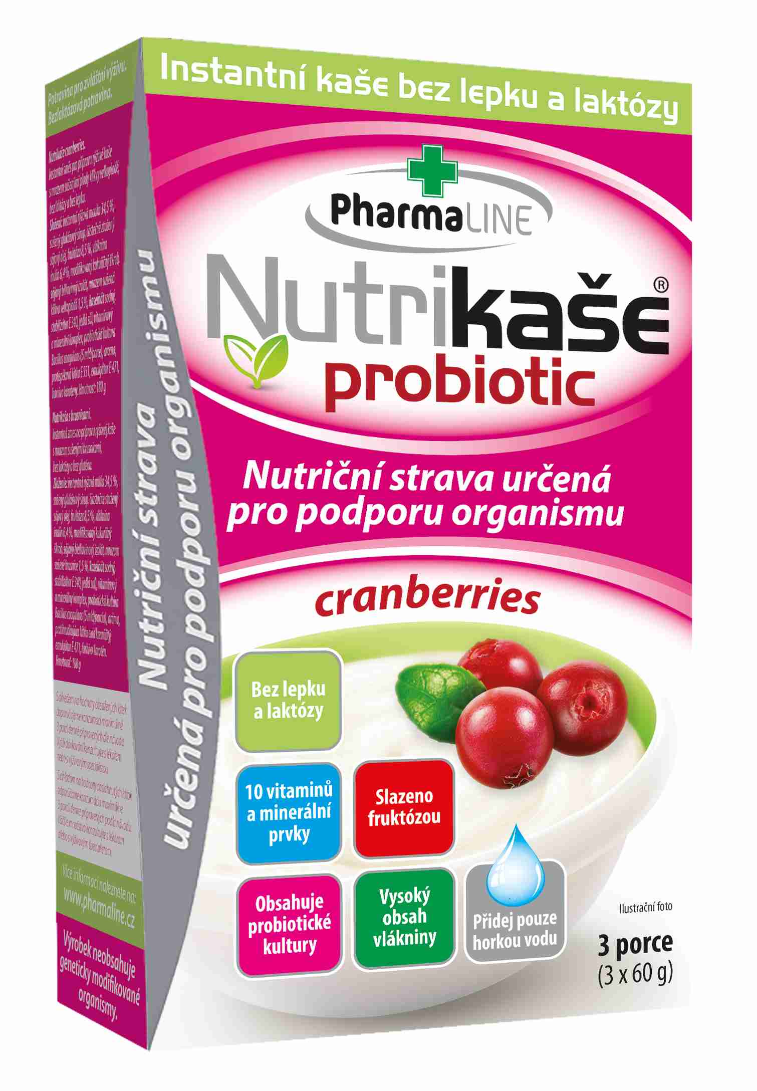 Mogador Nutrikaše probiotic cranberries 180g (3x60g)