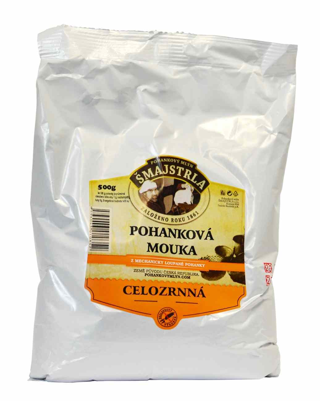 Šmajstrla Pohanková mouka celozrnná 500 g