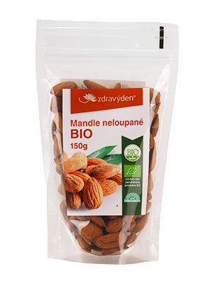 ZdravýDen® BIO Mandle neloupané Balení: 150 g