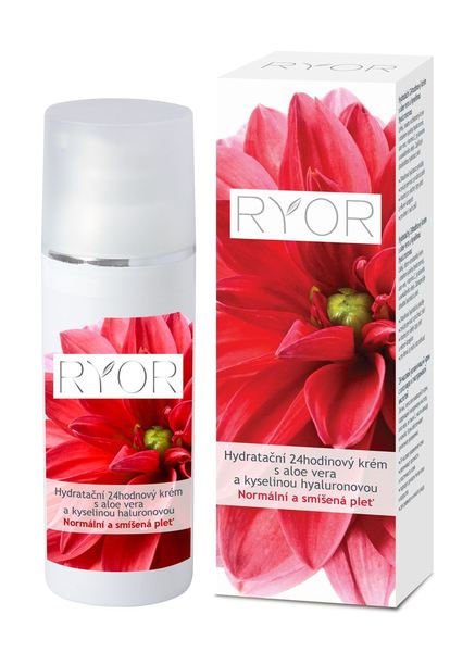 Ryor Hydratační 24hodinový krém s aloe vera a kyselinou hyaluronovou 50 ml